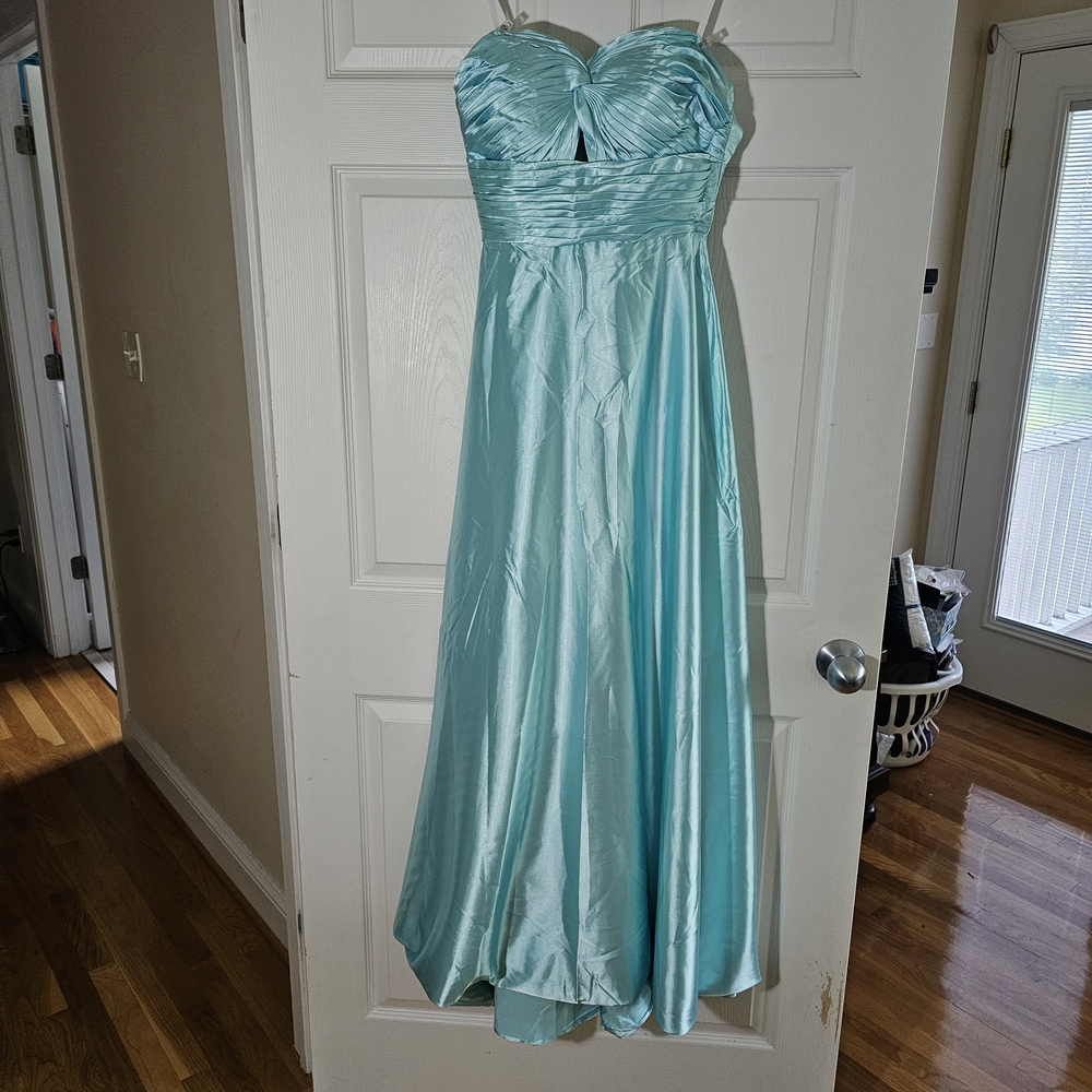 NWT Ryanth Women's Strapless Aqua Dress, Size 2, Corset Back